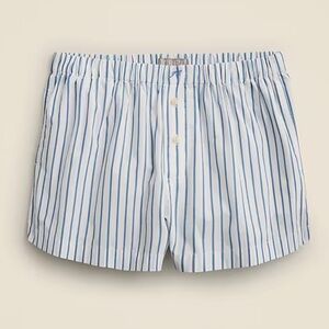 Striped Blue and White Women's Sleep Shorts